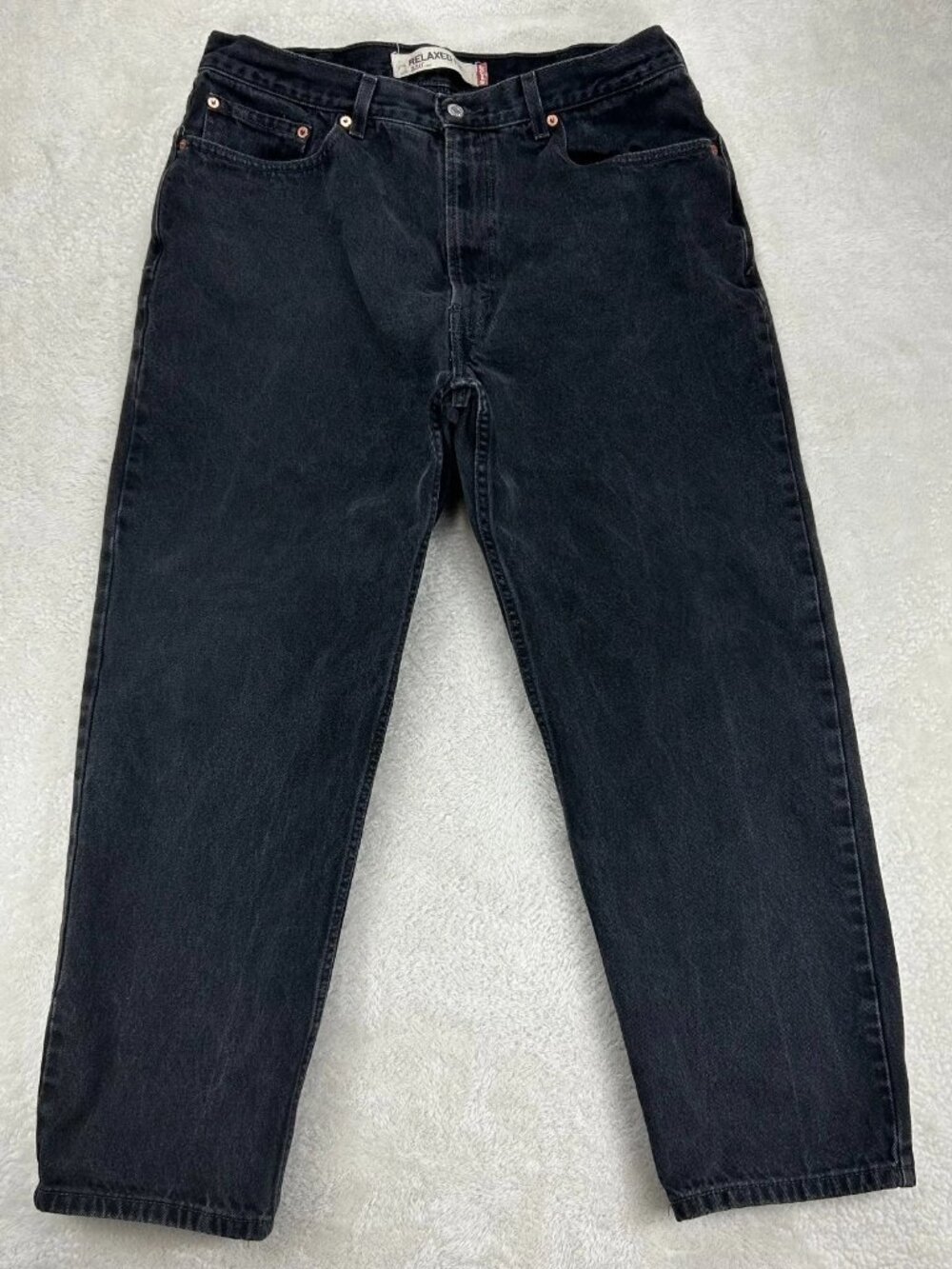 Vintage Levi's 550 Black Jeans Mens 36x30 Tapered Leg Denim Relaxed Fit 5-Pocket